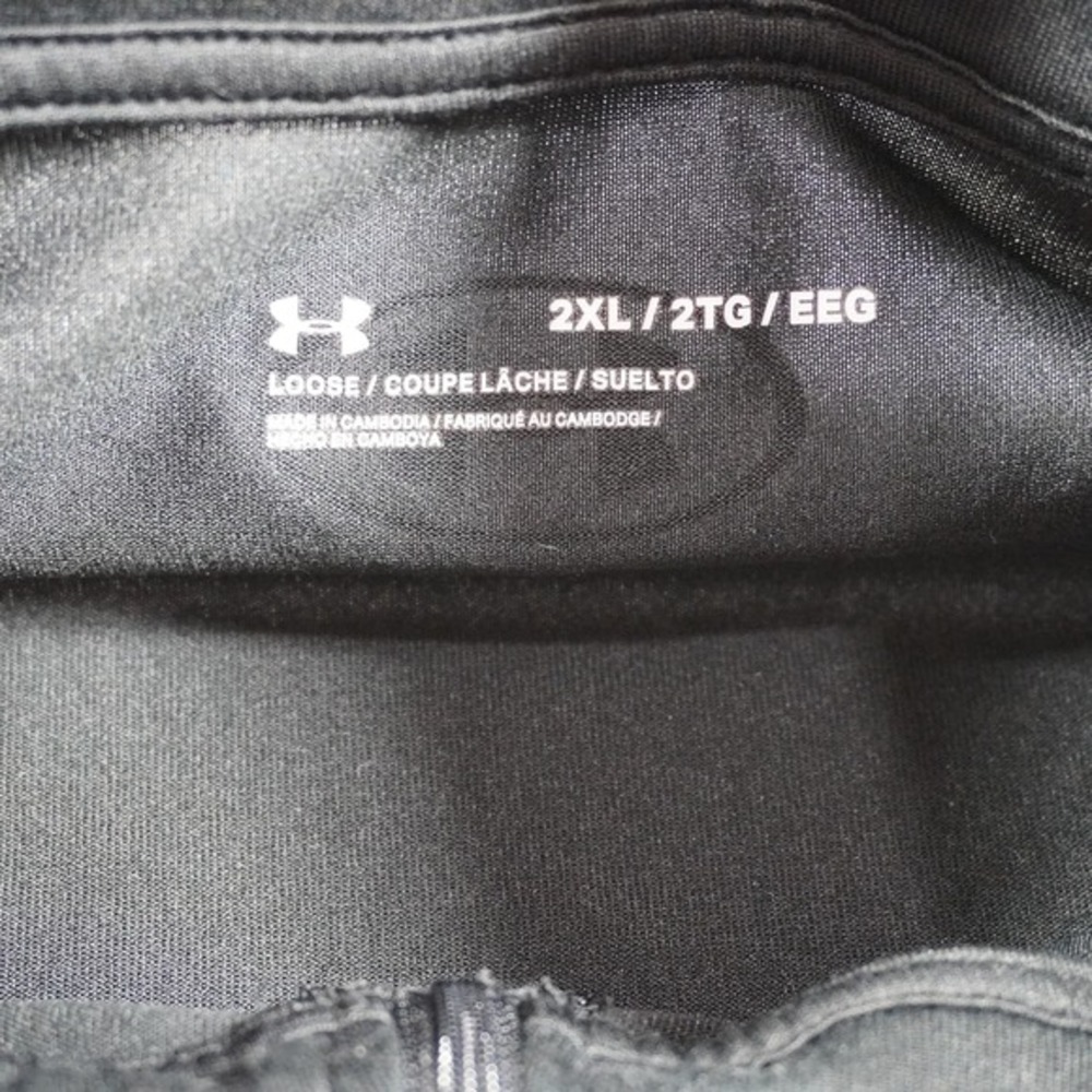 Under Armour Mens Tech 2.0 Quarter Zip Pullover Black 2XL Loose Fit Workout Top - Picture 5 of 6